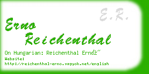 erno reichenthal business card